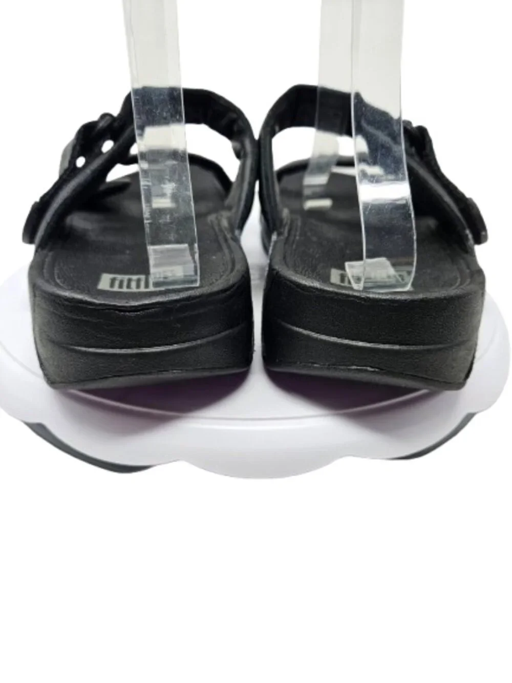 FitFlop Gogh Moc Slide Leather Sandals Shoes Black Mens Size 11 Comfort Slip On